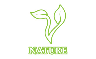 Eco leaf green nature element go green logo v6