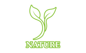 Eco leaf green nature element go green logo v7