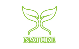 Eco leaf green nature element go green logo v8