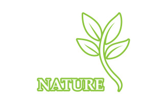 Eco leaf green nature element go green logo v9