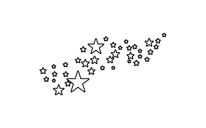 Shooting star design vector decoration v12 Logo Template