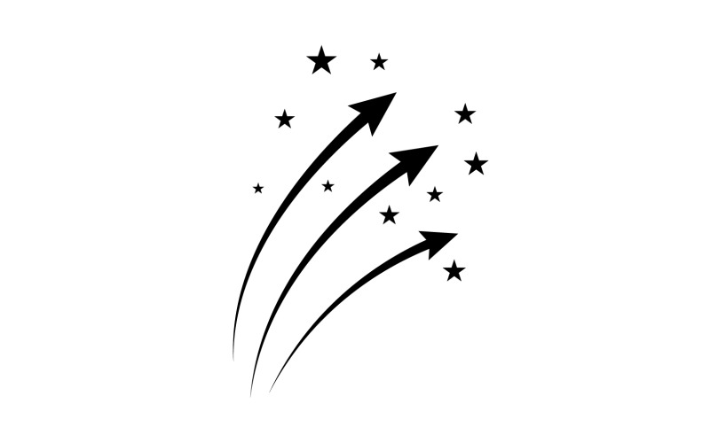 Shooting star design vector decoration v2 Logo Template