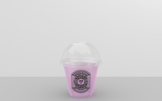 Clear Cold Drink Cup Packaging Mockup 09-Oz