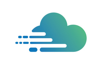 Cloud logo icon server save data template design v10
