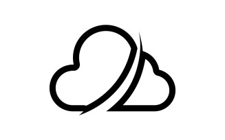 Cloud logo icon server save data template design v11