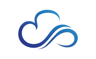 Cloud logo icon server save data template design v12