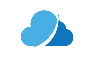 Cloud logo icon server save data template design v17