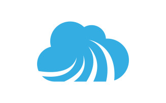 Cloud logo icon server save data template design v18