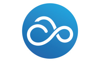 Cloud logo icon server save data template design v21