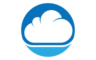 Cloud logo icon server save data template design v22