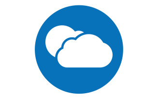 Cloud logo icon server save data template design v23