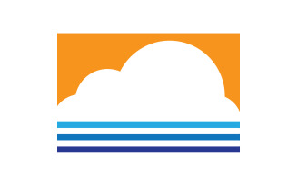 Cloud logo icon server save data template design v24