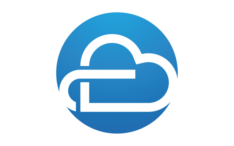 Cloud logo icon server save data template design v25 Logo Template