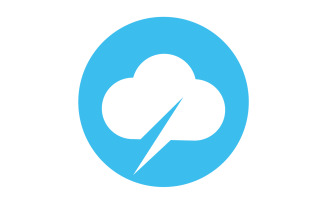 Cloud logo icon server save data template design v27