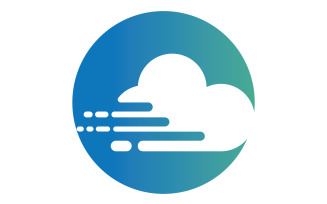 Cloud logo icon server save data template design v28