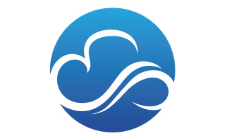 Cloud logo icon server save data template design v30