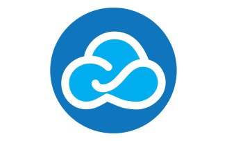Cloud logo icon server save data template design v31
