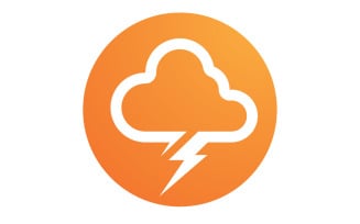 Cloud logo icon server save data template design v34