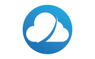 Cloud logo icon server save data template design v35