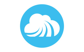 Cloud logo icon server save data template design v36