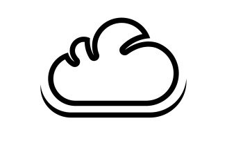 Cloud logo icon server save data template design v40