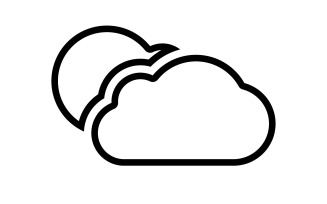 Cloud logo icon server save data template design v41