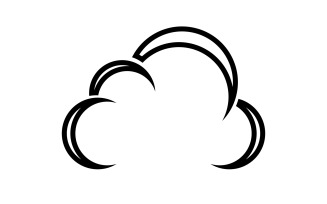 Cloud logo icon server save data template design v44