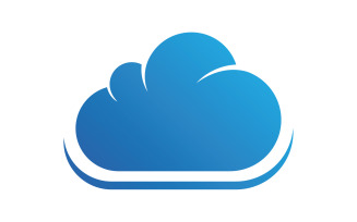 Cloud logo icon server save data template design v4