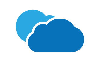 Cloud logo icon server save data template design v5