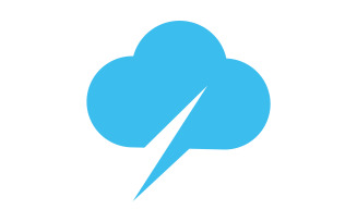 Cloud logo icon server save data template design v9