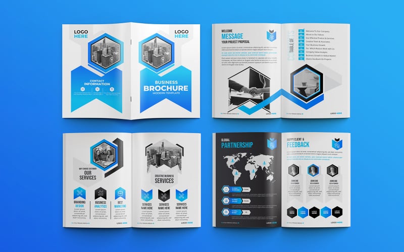 Modern business proposal 16 pages multipurpose brochure template 07 Corporate Identity