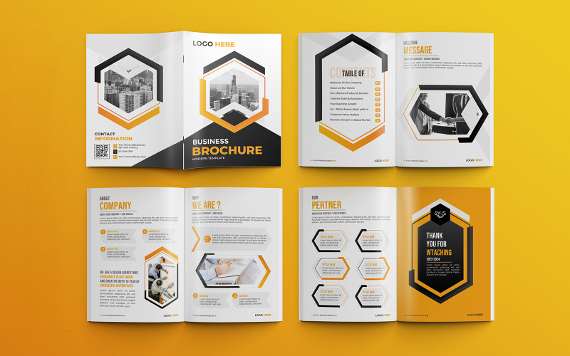 Modern business proposal 16 pages multipurpose brochure template 10 Corporate Identity