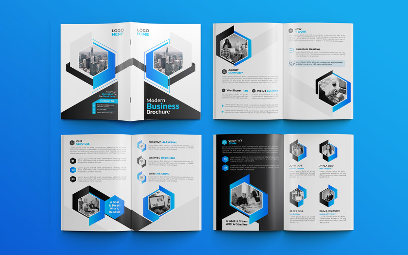 Modern business proposal 8 pages multipurpose brochure template 06 Corporate Identity