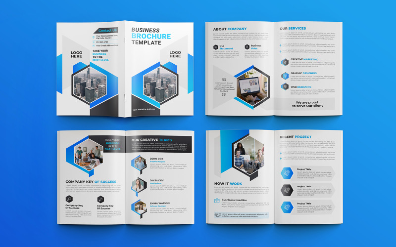 Modern business proposal 8 pages multipurpose brochure template 08 Corporate Identity