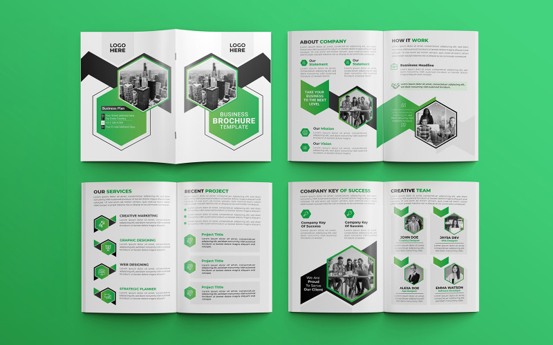 Modern business proposal 8 pages multipurpose brochure template 12 Corporate Identity