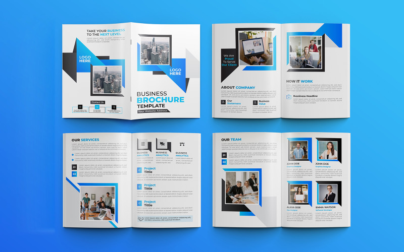Modern business proposal 8 pages multipurpose brochure template 13 Corporate Identity