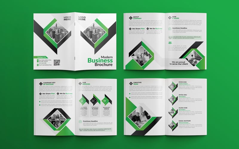 Modern business proposal 8 pages multipurpose brochure template 14 Corporate Identity