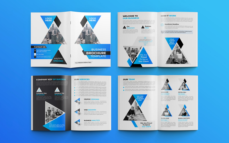 Modern business proposal 8 pages multipurpose brochure template 15 Corporate Identity