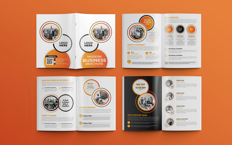 Modern business proposal 8 pages multipurpose brochure template 16 Corporate Identity