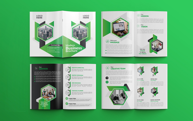 Modern business proposal 8 pages multipurpose brochure template 17 Corporate Identity