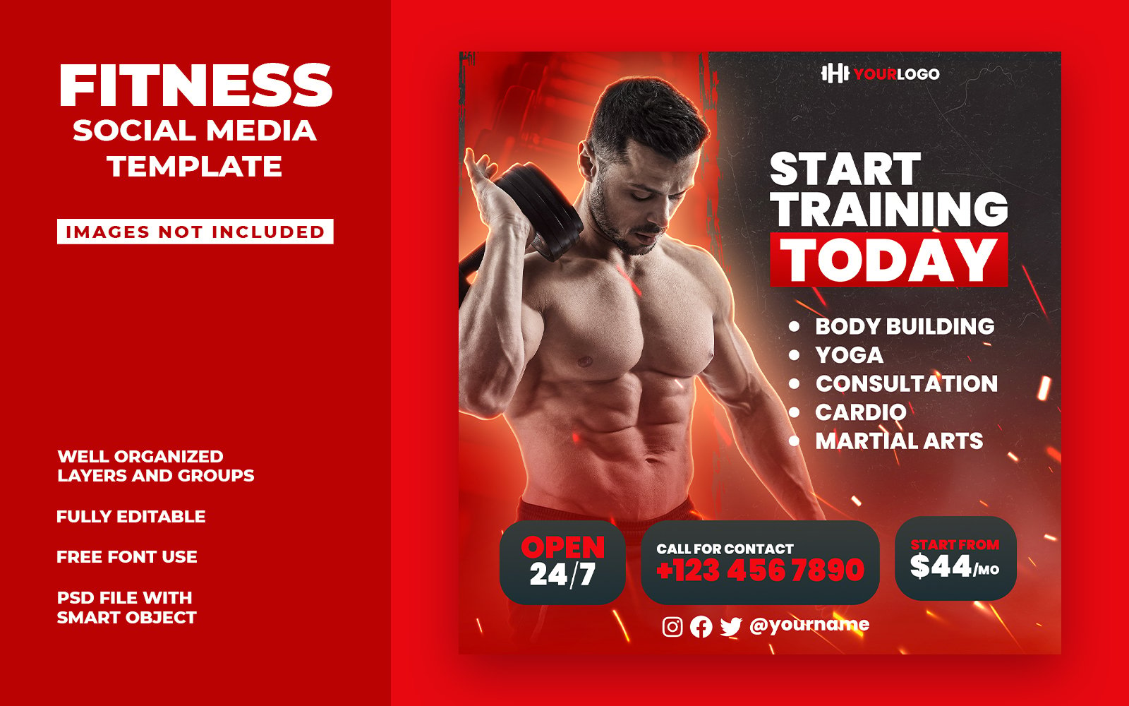 Template #333355 Media Gym Webdesign Template - Logo template Preview