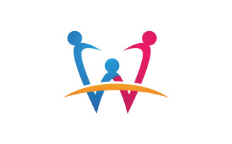 Family care health people logo vector v2