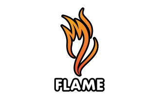 Flame fire hot burning logo template v10