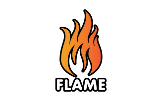 Flame fire hot burning logo template v11