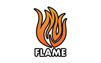 Flame fire hot burning logo template v2