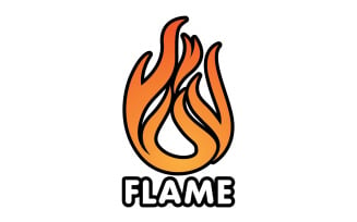 Flame fire hot burning logo template v3