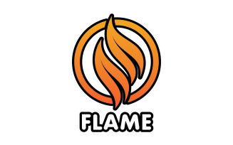 Flame fire hot burning logo template v6