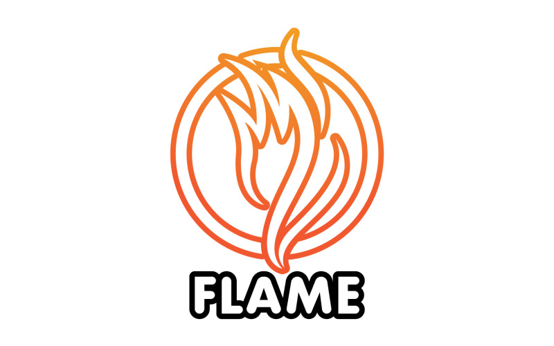 Flame fire hot burning logo template v7 Logo Template