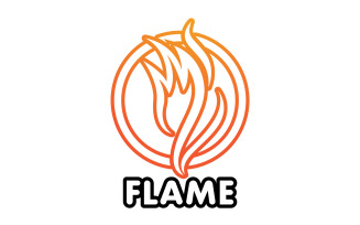 Flame fire hot burning logo template v7