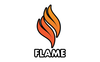 Flame fire hot burning logo template v9